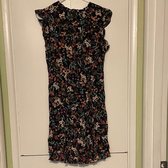 Apricot Floral Black Dress women’s 12 - Picture 6 of 6